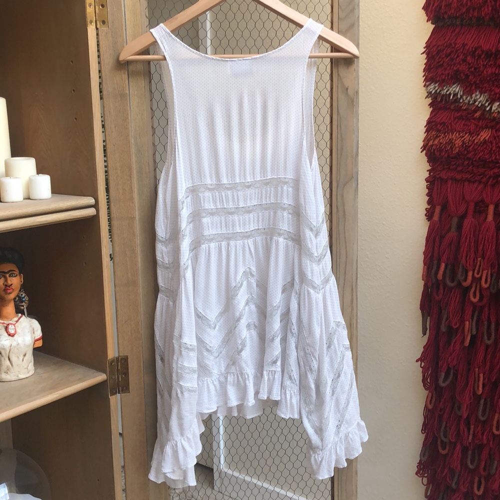 Free People White Voile and Lace Trapeze Slip Dress - Picture 9 of 10